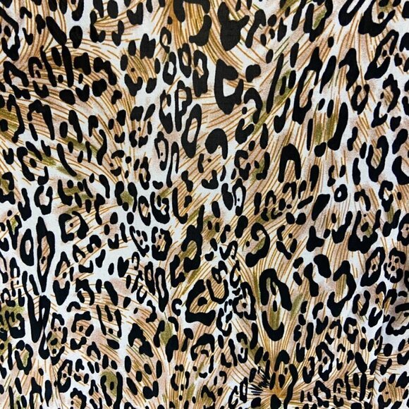 Essentials By Milano Leopard Print Jersey Knit V-Neck Dress, Medium - Picture 9 of 13